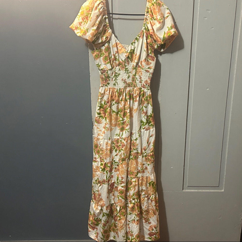 Floral Puff Sleeve Dress